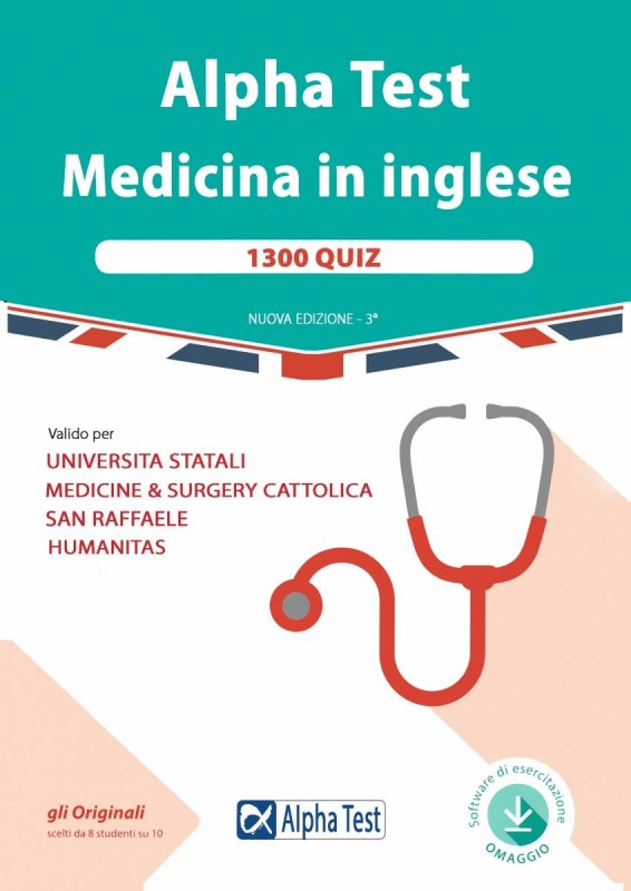 1 کتاب ایتالیایی Alpha Test Medicina in inglese 1300 quiz