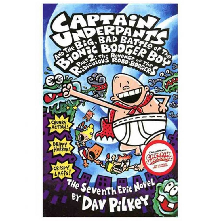 کتاب داستان انگلیسی کاپیتان زیرشلواری  Captain Underpants and the Big Bad Battle of the Bionic Booger Boy, Part 2: Revenge of th
