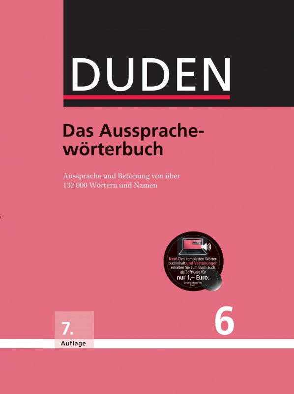 کتاب دیکشنری آلمانی دودن  Duden das Ausspracheworterbuch 6