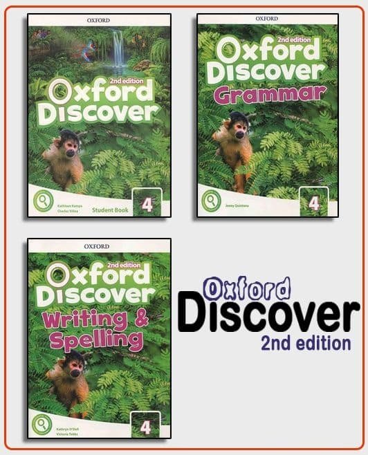 پک کامل کتاب اکسفورد دیسکاور 4 Oxford discover 4 + grammar + Writing and Spelling