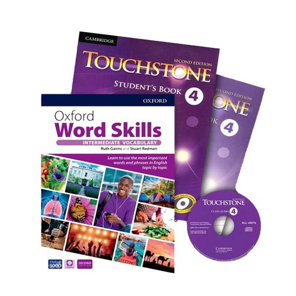 پک دوره بزرگسالان موسسه سفیر سطح Upper-Intermediate یا بالای متوسط (touchstone 4 + Oxford Word Skills Intermediate)