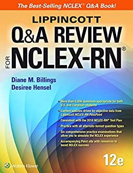 کتاب لیپینکوت کیو اند ای ریویو فور ان سی ال ای ایکس آر ان  Lippincott Q&A Review for NCLEX-RN, 12th Edition2016