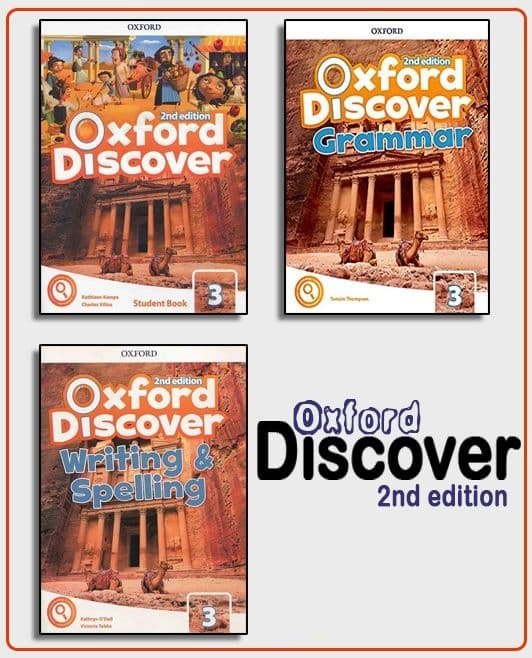 پک کامل کتاب اکسفورد دیسکاور Oxford discover 3  grammar  Writing and Spelling