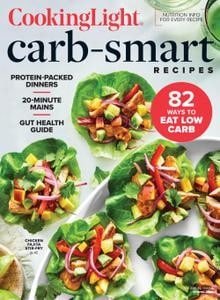 کتاب مجله انگلیسی کوکینگ لایت  Cooking Light - Carb-Smart Recipes, 2022