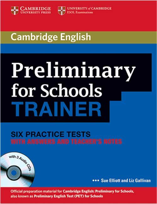 کتاب زبان پریلیمینری فور اسکولز ترینر Cambridge English Preliminary for Schools Trainer
