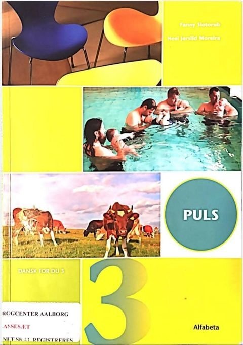 کتاب زبان دانمارکی Puls 3 Dansk for DU3 سیاه و سفید