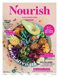 کتاب مجله انگلیسی نوریش پلنت بیسد لیوینگ  Nourish Plant-Based Living - Issue 70, 2022