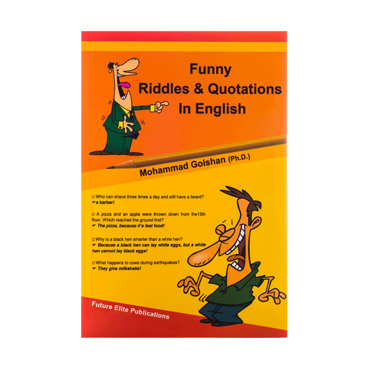 کتاب زبان فانی ریدلز اند کوتیشنز این انگلیش Funny Riddles & Quotations In English