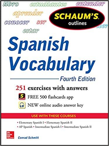 کتاب اسپانیایی شامز اوت لاین آف اسپنیش وکبیولری Schaums Outline of Spanish Vocabulary