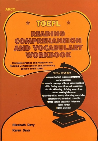 کتاب زبان تافل ریدینگ کامپریهنشن اند وکبیولری ورک بوک Toefl: Reading Comprehension And Vocabulary Workbook