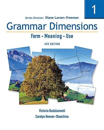 کتاب زبان گرامر دایمنشنز Grammar Dimensions 1 Form Meaning Use 4th edition