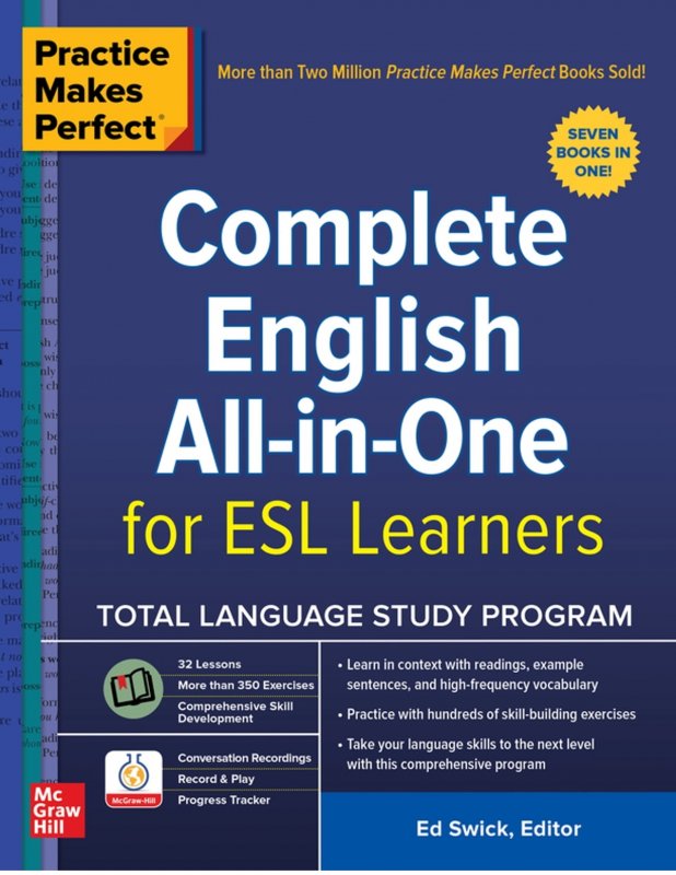 کتاب کامپلیت انگلیش آل این وان فور ای اس ال  Practice Makes Perfect Complete English All-in-One for ESL Learners