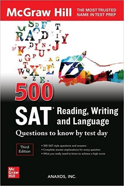 1 کتاب 500 اس ای تی ریدینگ رایتینگ 500SAT Reading Writing and Language Questions to Know by Test Day Third Edition
